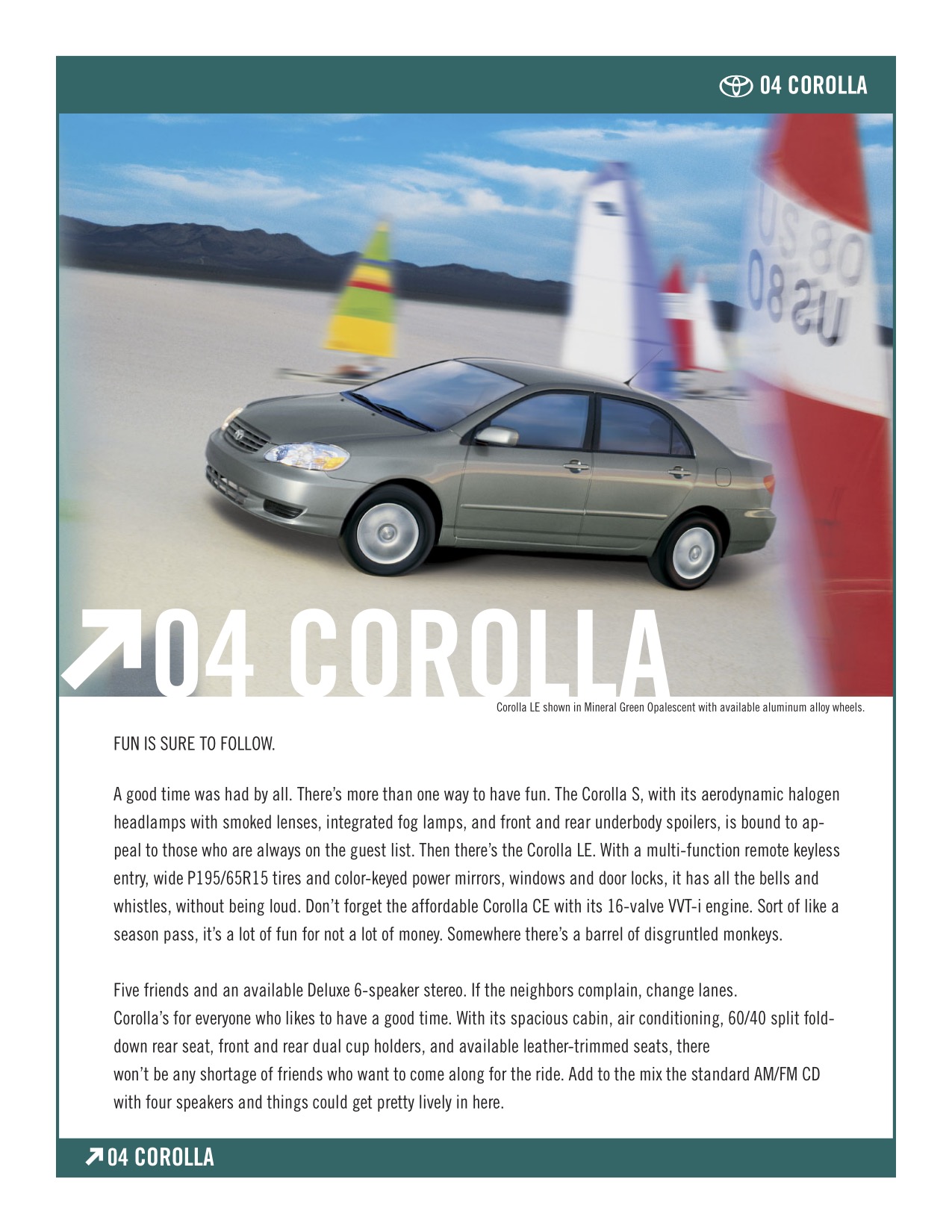 2004 Toyota Corolla Brochure Page 3
